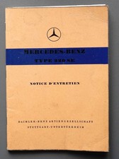Bedienungsanleitung Mercedes 220 SE von 1958