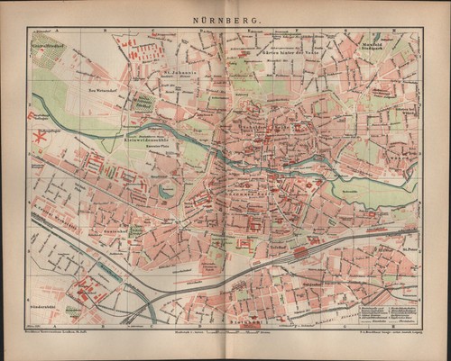 Landkarte city map 1896