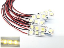 10 Stück SMD LED Hausbeleuchtung mit Kabel Beleuchtung warm-weiß Wagonlicht #A42
