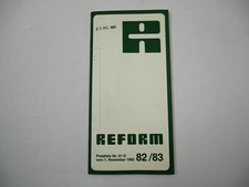 Original Preisliste Reform