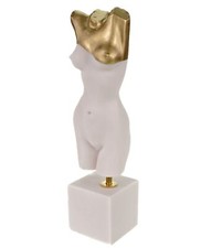 Alabaster Akt Frauentorso Hingabe Skulptur 24 cm Kunst Art Liebe Figurine 