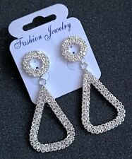 1 paar Ohrringe Acrylstein Strass Trapez Klar Modeschmuck Ohrschmuck 