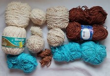 420 gr Wolle - NEU + Restknäul - Natur Braun Blau Venezia + Stahlsche Wolle