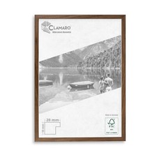 Bilderrahmen Nussbaum nach Maß M20 Holz CLAMARO