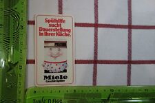 Alter Aufkleber Hausgeräte MIELE Geschirrspüler