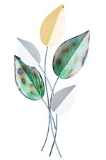 Wanddeko Metall Blätter