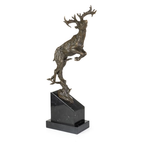 Bronzeskulptur röhrender