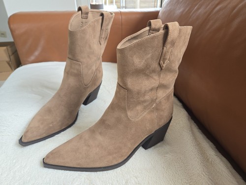 Bershka westernboots beige - bershka, westernboots,