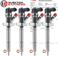 4x 0445110087 Injektor Einspritzdüse Opel Nissan Renault Master Trafic 820011135