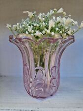 Vase Kerzenhalter Blüte Glas Rosa 10 x Ø11,5cm