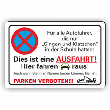 Parkverbot Schild Singen und