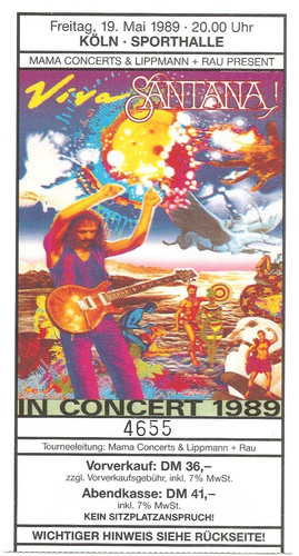 Santana concert 1989 - santana,