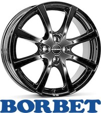 4x Borbet LV4 5,5X14 4/100 ET35 Black Glossy