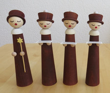 4XXL Kurrende Figuren 21 cm Holz gedrechselt und lasiert Erzgebirge Sternsinger 