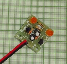 LED Wechselblinker, blinkend Modul mit 2 Orange Leds -Fertigbaustein - E930- 