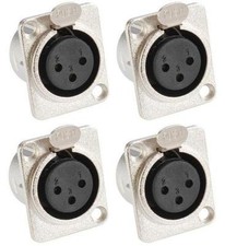 4x XLR Einbaubuchse female