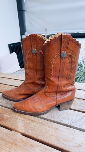 Damen cowboy leder boots von - leder,