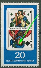 DDR 1967 Deutsche Spielkarten mit Plattenfehler 1300 F 3 postfrisch