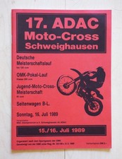 Programmheft - ADAC Moto Cross Schweighausen 1989 - Meisterschaft OMK Pokal DM