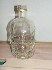 Glasflasche Totenkopf Leer 500