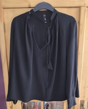Bluse Damen Mango Gr.L schwarz - edel