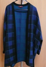 Aigner Strickjacke/Mantel blau 100 % Wolle Damen Universalgröße