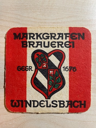 Alter bierdeckel markgrafen - bierdeckel,