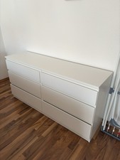 IKEA Malm Kommode, Weiß, 6 Schubladen, 160x78 Cm