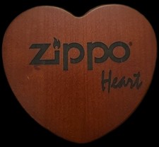 Zippo Heart Herz Holz Feuerzeug Box Sturmfeuerzeug Hülle Kiste Sammler Selten