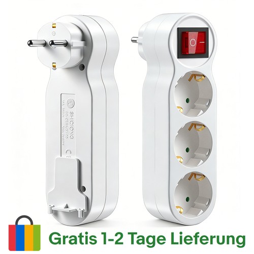 Dreifachstecker mit schalter - dreifachstecker,