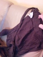 Mei Tai Baby Tragetasche Schlinge Mit  Taschen - Braun und geschleift 