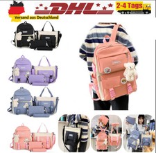 4er Set Schulrucksack Schulranzen Schultasche Schule Rucksack Kinder Ranzen Neu