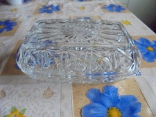 Schöne Butterdose  mit Deckel - Transparent Glas