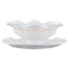 Sauciere mit Teller einteilig