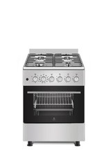 Gasline Gas-Elektro Standherd SHGE6060FGIX Elektrobackofen mit Gaskochfeld 60 cm