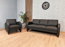 Echtleder Sofafarnitur 3 er