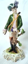 SCHEIBE ALSBACH PORZELLAN FIGUR JÄGER 24,5cm HOCH  ROKOKO BAROCK * wie NEU !!!