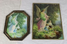 W/ 2 ältere Engel Bilder - Kunstdrucke hinter Glas - bis 26x19 - 1x gerahmt /194
