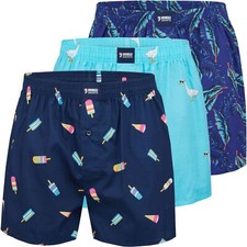 3 HAPPY SHORTS Boxershorts Web Boxer lustige Motive Design Tropical Gans Eis