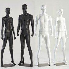 Schöne Schaufensterpuppe Kopf komplett geformt Mann Frau schwarz oder weiß matt