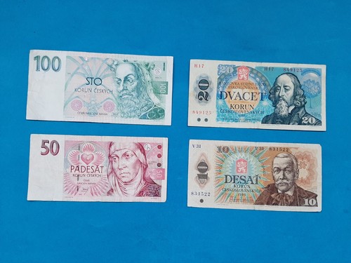 50 100 korun - 1, 10+20+50+100