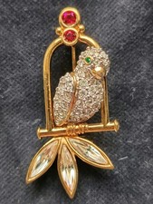 Swarovski Papagei Brosche