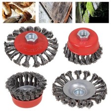 4x Topfbürsten Winkelschleifer Set Rundbürste Drahtbürste Für Flex Bohrmaschine