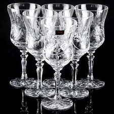 6 Weingläser 17,7 cm Weingläser Gläser Bleikristall Polen Poland ReUse Glas