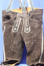 Top braune bestickte bayerische Lederhose Traumstück