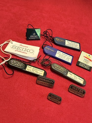 Seiko quartz kinetic lot tags - seiko,