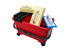 Fliesen-Wascheimer-Set 24 Liter 3-fach Rollenaufsatz Fug + Schwammbrett Waschbox