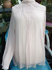 Elegante Bluse von SIENNA, Langarm, Gr. 42, Viscose, Lachsfarbe, neuwertig