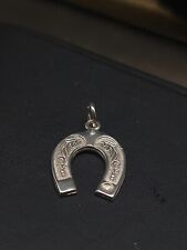 Anhänger 925 Sterling Silber Glück  Zeitlos elegant Hufeisen Pferd reiten #fh