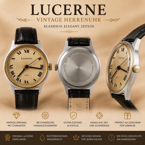 Vintage herrenuhr lucerne 33mm - herrenuhr,